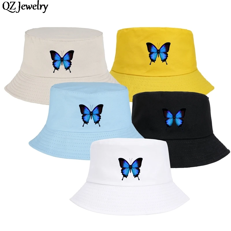 Blue Butterfly Print Bucket Hats Casual Outdoor Panama Cap Unisex Sunscreen Cotton Fisherman Caps Harajuku Foldable Fishing Hat
Blue Butterfly Print Bucket Hats Casual Outdoor Panama Cap Unisex Sunscreen Cotton Fisherman Caps Harajuku Foldable Fishing Hat