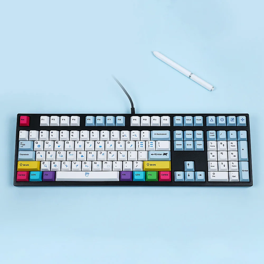 Механическая клавиатура PS Design Submlimation PBT для переключателей Cherry Mx Игровая |