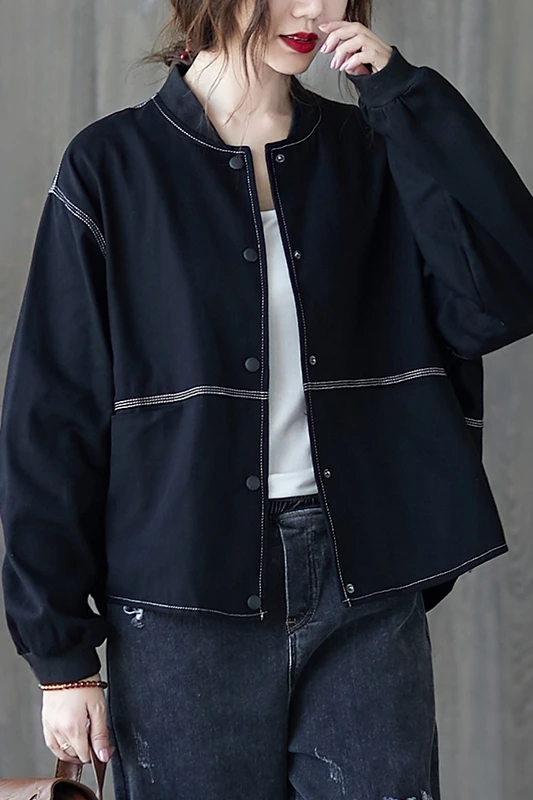 2021 Spring Cotton Women Baseball Jacket Tops Female Retro Stand Collar Long Sleeve Loose Coats With Pockets Mujer New Fashion
2021 Spring Cotton Women Baseball Jacket Tops Female Retro Stand Collar Long Sleeve Loose Coats With Pockets Mujer New Fashion