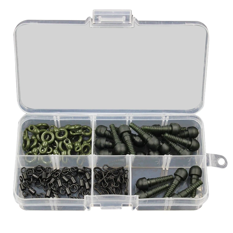Stainless Steel Carp Fishing Snap Connector Snap Lure Connector Rubbers Terminal Rigs Quick Change Swivels Set with Box
Stainless Steel Carp Fishing Snap Connector Snap Lure Connector Rubbers Terminal Rigs Quick Change Swivels Set with Box