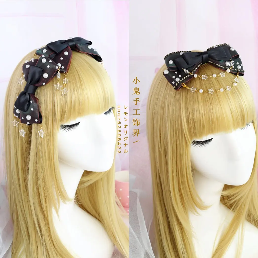 COS soft cute handmade bow hair accessories hairpin edge clip top clip pearl crystal LOLITA Japanese KC headdress
COS soft cute handmade bow hair accessories hairpin edge clip top clip pearl crystal LOLITA Japanese KC headdress