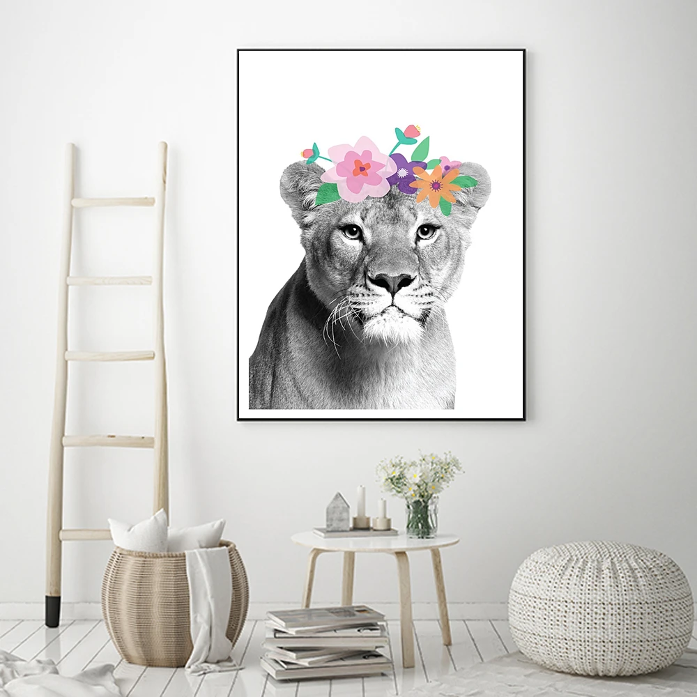 Baby Animal Self-adhesive Painting Poster Nursery Giraffe Tiger Flower Wall Art Modern Animal Nordic Children Bedroom Home Decor
Baby Animal Self-adhesive Painting Poster Nursery Giraffe Tiger Flower Wall Art Modern Animal Nordic Children Bedroom Home Decor