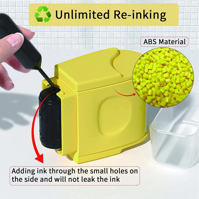 2PCS Wide Roller Stamps Unlimited Re-Inking Identity Theft Prevention Stamp Rolling Security Stamp (Light Blue + Yellow)
2PCS Wide Roller Stamps Unlimited Re-Inking Identity Theft Prevention Stamp Rolling Security Stamp (Light Blue + Yellow)