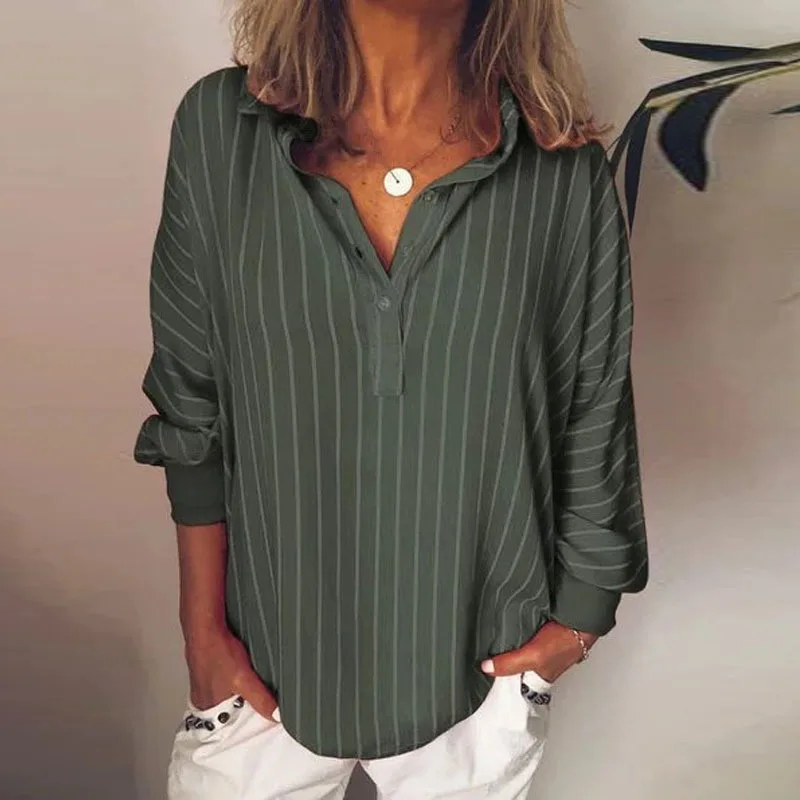 2021 Summer New Fashion Striped Print Loose Bat Sleeve Shirt Top Women Long Sleeve T-Shirt
2021 Summer New Fashion Striped Print Loose Bat Sleeve Shirt Top Women Long Sleeve T-Shirt