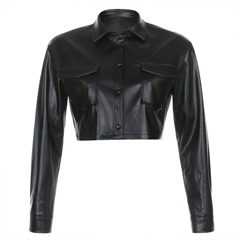 Black Faux Leather Cropped Jacket Women Autumn Vintage Elegant Coats Ladies PU Harajuku Punk Style Thin Fashion Overcoat Winter
Black Faux Leather Cropped Jacket Women Autumn Vintage Elegant Coats Ladies PU Harajuku Punk Style Thin Fashion Overcoat Winter