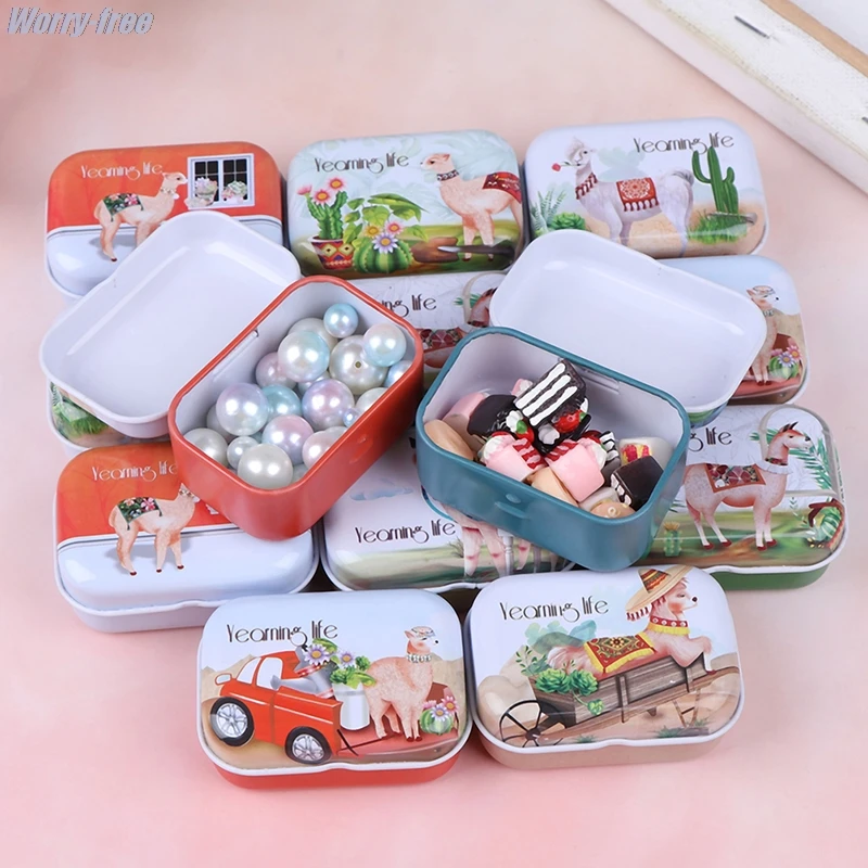 Colorful Mini Cartoon Alpaca Sailboat Print Tin Box Sealed Jar Packing Boxes Jewelry Candy Box Small Storage Boxes 1pcs
Colorful Mini Cartoon Alpaca Sailboat Print Tin Box Sealed Jar Packing Boxes Jewelry Candy Box Small Storage Boxes 1pcs