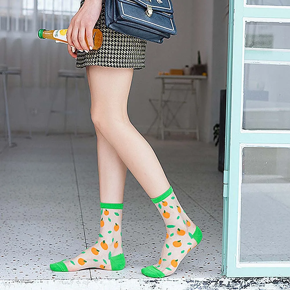 Summer Thin Transparent Women's Glass Silk Socks Harajuku Streetwear Hip Hop Skateboard Short Socks for Woman Kawaii Sock
Summer Thin Transparent Women's Glass Silk Socks Harajuku Streetwear Hip Hop Skateboard Short Socks for Woman Kawaii Sock