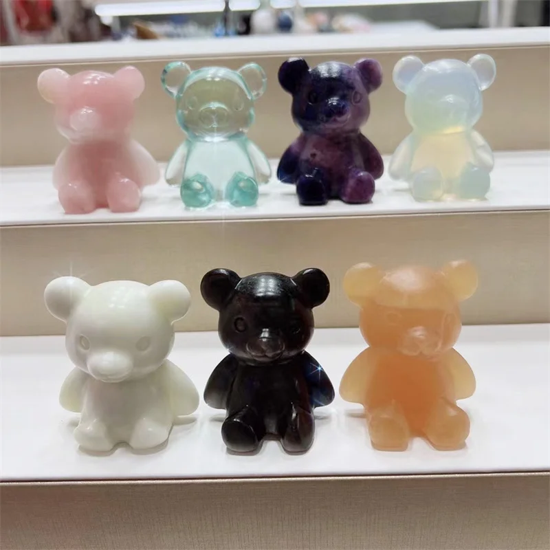 Natural Crystal Mineral Carving Bear Crafts Reiki Crystals And Stones Healing Home Decoration Decoration Gift 1pcs
Natural Crystal Mineral Carving Bear Crafts Reiki Crystals And Stones Healing Home Decoration Decoration Gift 1pcs