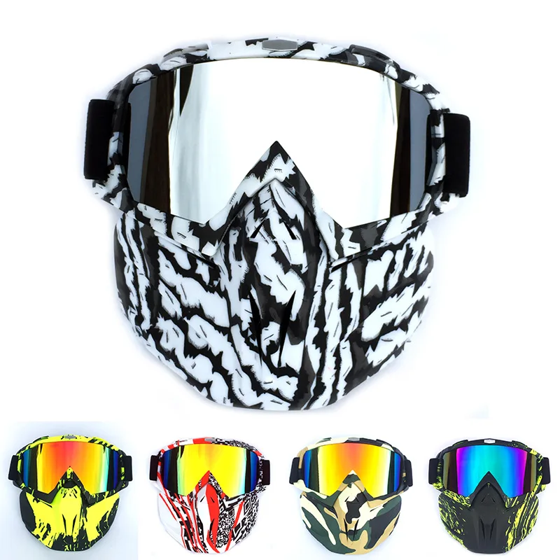 Мужские и женские очки для катания на лыжах сноуборде снегоходах маска зимние