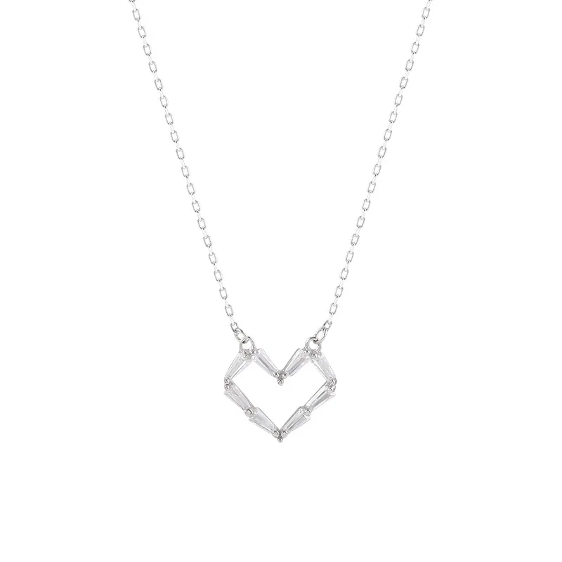 Fashion Link Chain Choker Necklaces For Women 925 Silver Heart Pendants Statement Wedding Jewelry dz609 
Fashion Link Chain Choker Necklaces For Women 925 Silver Heart Pendants Statement Wedding Jewelry dz609