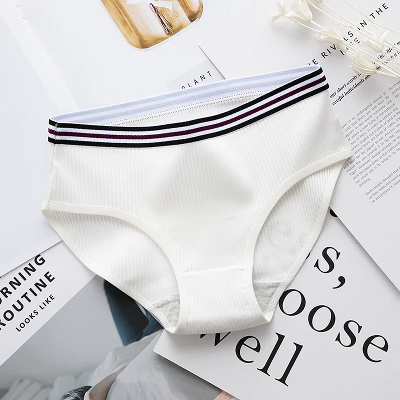 Sporty Cotton Solid Women Underwear Female Striped Breathable Seamless Briefs Soft Sexy Sanitary Panties Lingerie Tanga
Sporty Cotton Solid Women Underwear Female Striped Breathable Seamless Briefs Soft Sexy Sanitary Panties Lingerie Tanga