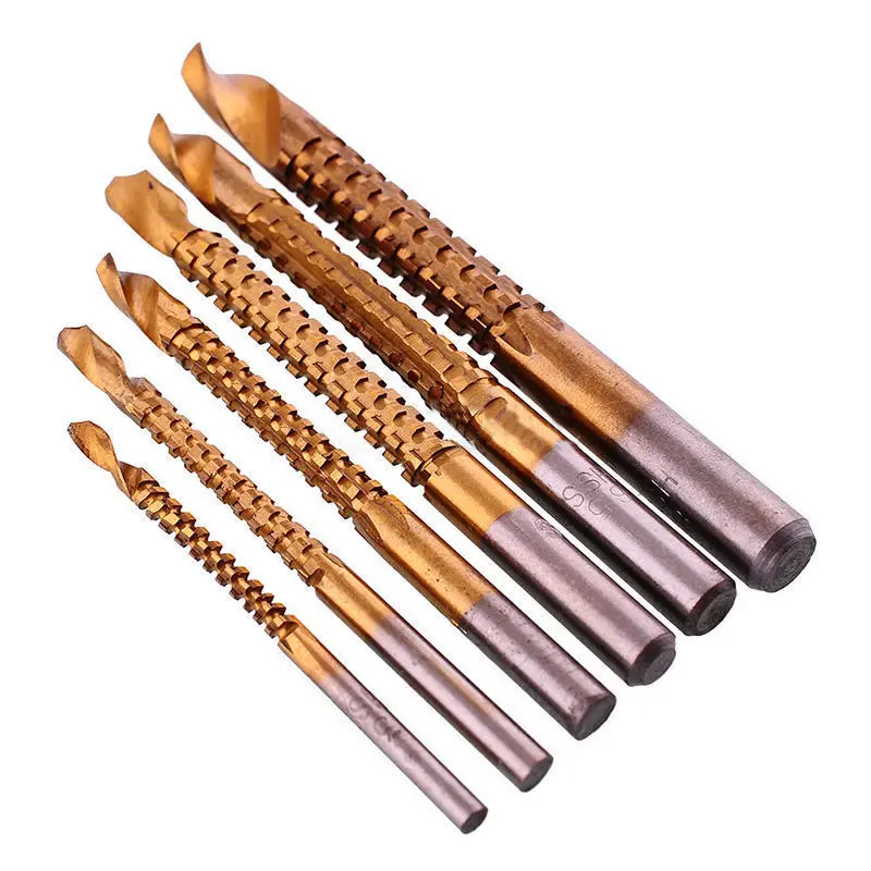 6 pcs HSS High Speed Steel Titanium Coated Drill Bits 3/4/5/6/6.5/8mm Tools Kits
6 pcs HSS High Speed Steel Titanium Coated Drill Bits 3/4/5/6/6.5/8mm Tools Kits