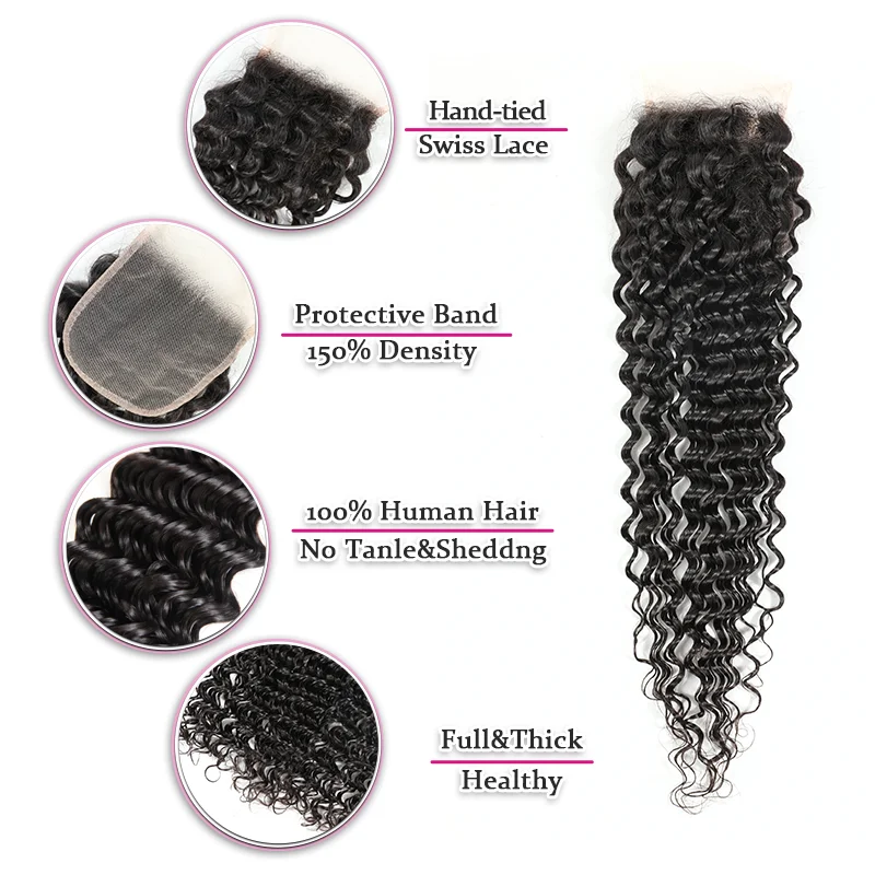 Queenlife Curly Wave Hair 3 Bndles With Closure 5x5 Lace Closure Remy Hair 100% Brazilian Human Hair
Queenlife Curly Wave Hair 3 Bndles With Closure 5x5 Lace Closure Remy Hair 100% Brazilian Human Hair