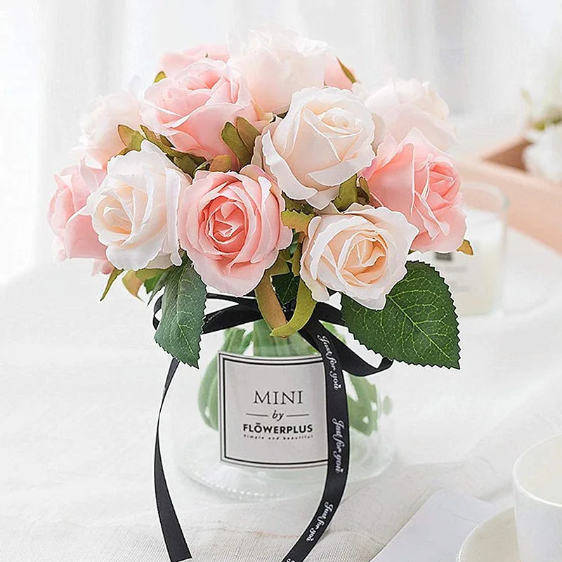 Artificial Roses Bouquet 12 Branch Small Roses for Wedding Bride Holding Bouquet Home Decor Fake Flowers Photography Props
Artificial Roses Bouquet 12 Branch Small Roses for Wedding Bride Holding Bouquet Home Decor Fake Flowers Photography Props