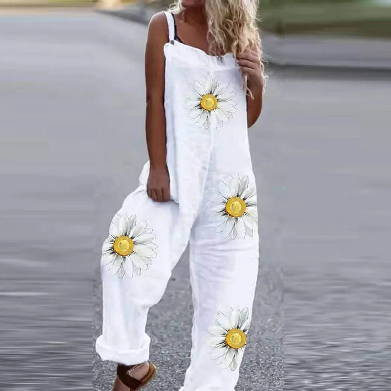Summer Casual Floral Print Loose Jumpsuits Women Elegant Off Shoulder Sling Overalls Ladies Fashion Sleeveless Romper Streetwear
Summer Casual Floral Print Loose Jumpsuits Women Elegant Off Shoulder Sling Overalls Ladies Fashion Sleeveless Romper Streetwear