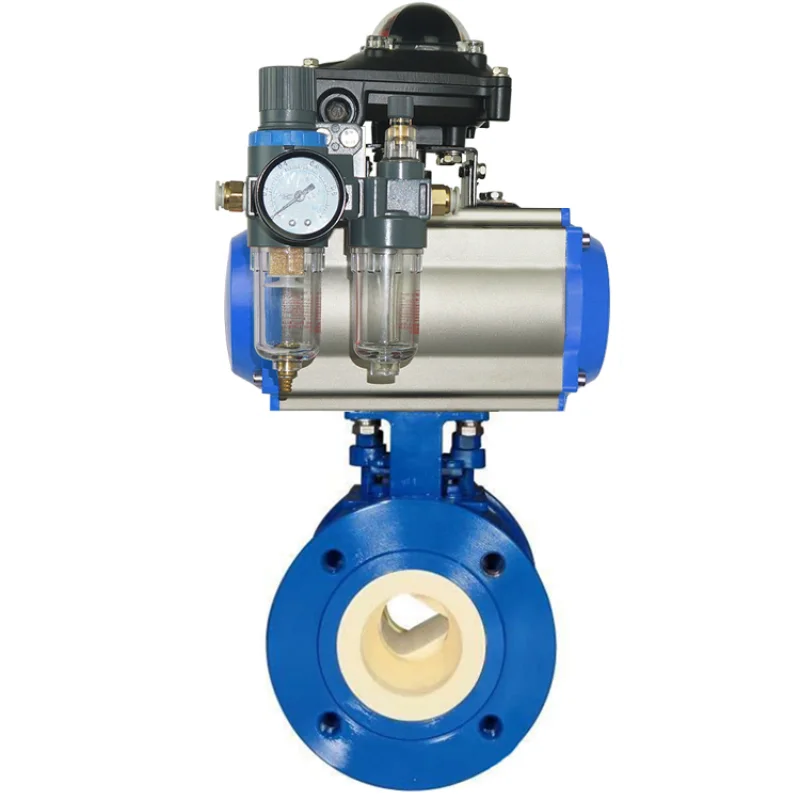 DN80 12V Way Pneumatic Actuated Ceramic flange V type Segment Ball Valve with Pneumatic
DN80 12V Way Pneumatic Actuated Ceramic flange V type Segment Ball Valve with Pneumatic