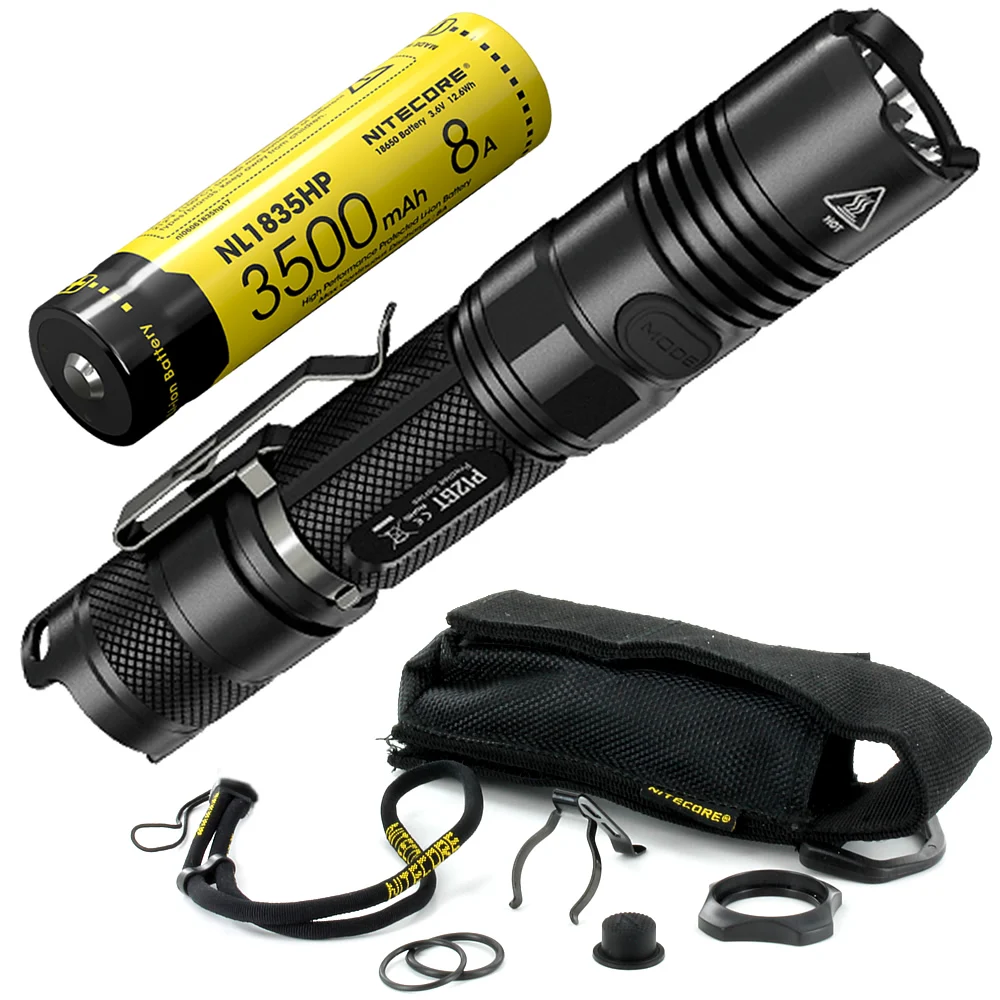 Тактический фонарь NITECORE P12GT CREE XP L HI V3 светодиодный 1000 люмен с перезаряжаемой