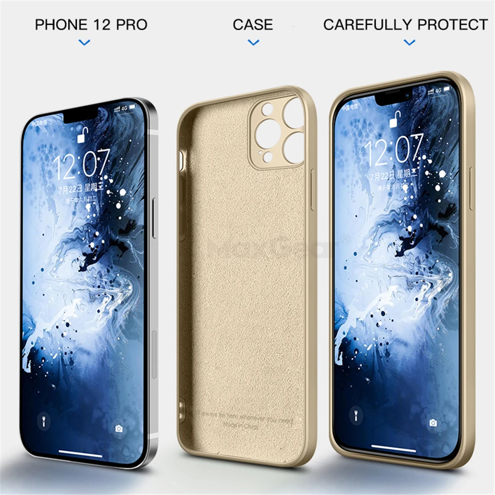 Luxury Original Square Liquid Silicone Case For iPhone 12 11 Pro Max Mini X XR XS Max 7 8 6s Plus SE 2020 Shockproof Soft Cover
Luxury Original Square Liquid Silicone Case For iPhone 12 11 Pro Max Mini X XR XS Max 7 8 6s Plus SE 2020 Shockproof Soft Cover