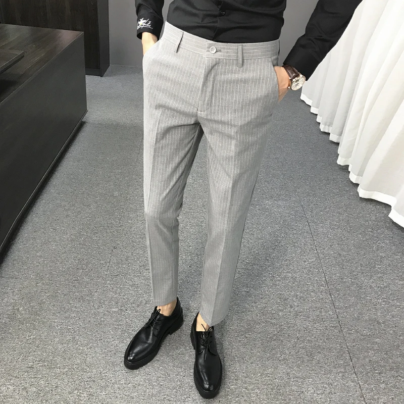 Spring Summer Simple Striped Suit Pants Men Clothing 2021 High Quality Business Formal Wear Casual Office Trousers Hot Sale 36
Spring Summer Simple Striped Suit Pants Men Clothing 2021 High Quality Business Formal Wear Casual Office Trousers Hot Sale 36