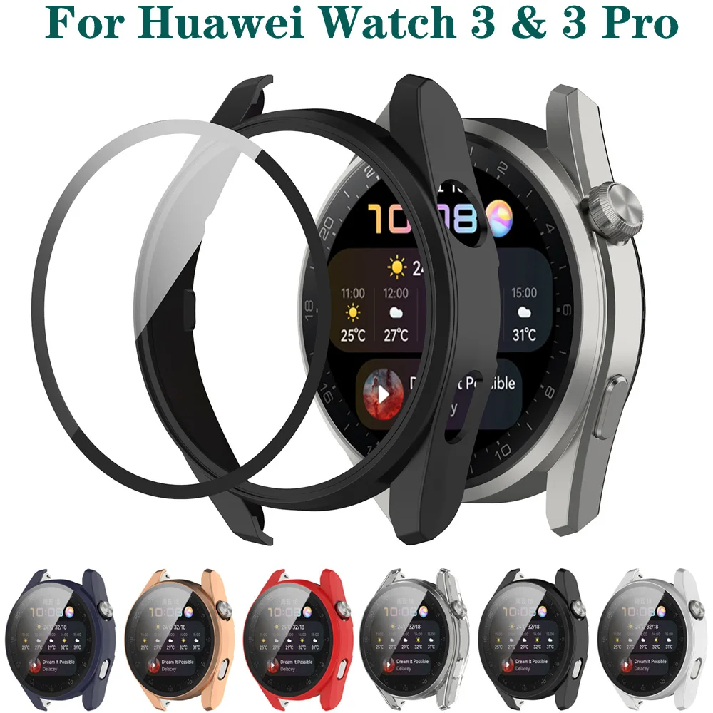 PC Case For Huawei Watch 3 & 3 Pro Full Screen Protection Cover Tempered glass Plating Shell Electroplating Frame
PC Case For Huawei Watch 3 & 3 Pro Full Screen Protection Cover Tempered glass Plating Shell Electroplating Frame