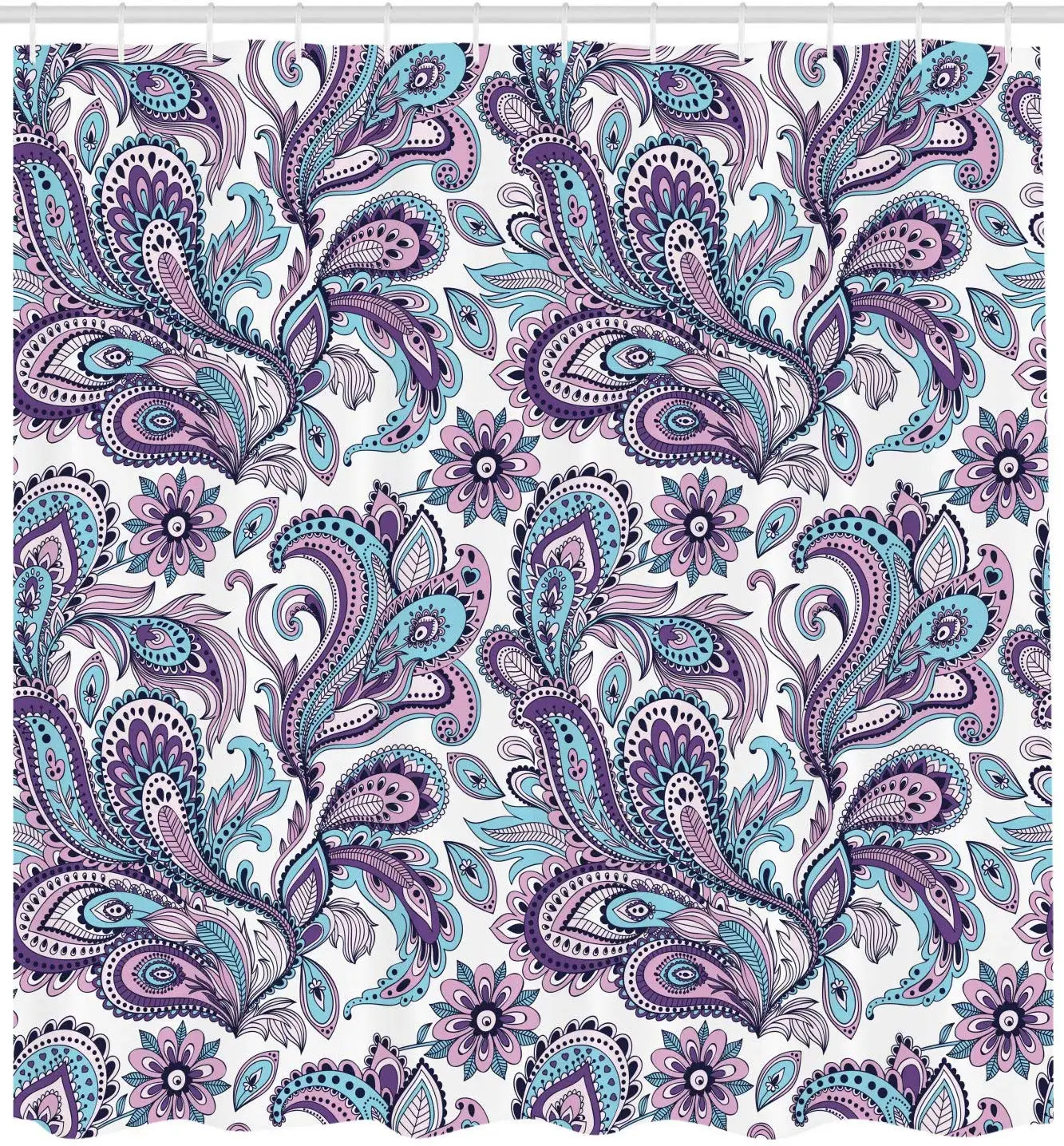 Занавеска для душа с узором пейсли, синие и фиолетовые цветы, листья, цветочный узор, богемный стиль, кантри, ткань, декор для ванной 
Занавеска для душа с узором пейсли, синие и фиолетовые цветы, листья, цветочный узор, богемный стиль, кантри, ткань, декор для ванной