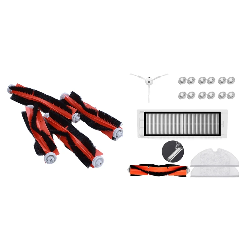4 Pcs Roller Brush for Xiaomi Robot Vacuum Cleaner & 25Pcs Main Brush Hepa Filter Side Brush Mop Cloths Kit
4 Pcs Roller Brush for Xiaomi Robot Vacuum Cleaner & 25Pcs Main Brush Hepa Filter Side Brush Mop Cloths Kit