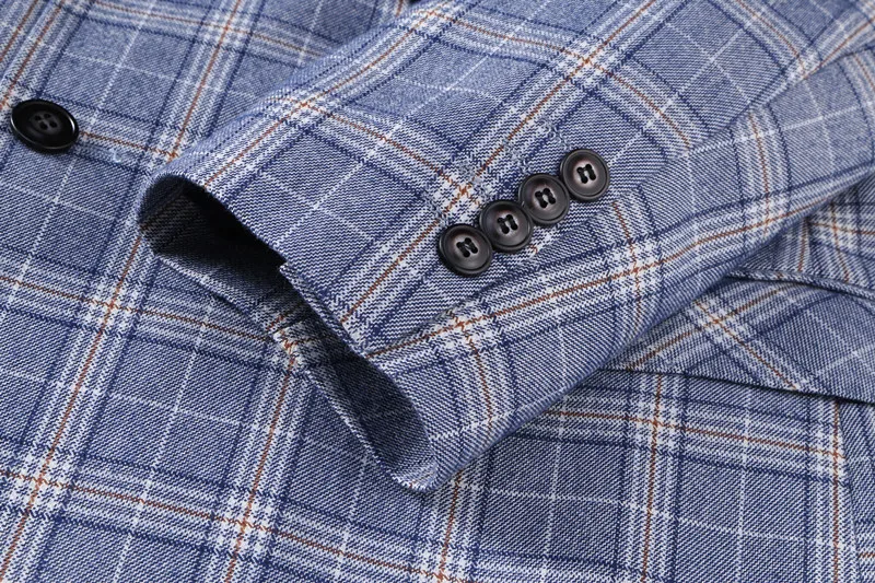 PYJTRL Autumn Men Sky Blue Plaid Double-breasted Suit Jacket Gentlemen Wedding Groom Slim Fit Blazer Stylish Fashion Casual Coat
PYJTRL Autumn Men Sky Blue Plaid Double-breasted Suit Jacket Gentlemen Wedding Groom Slim Fit Blazer Stylish Fashion Casual Coat