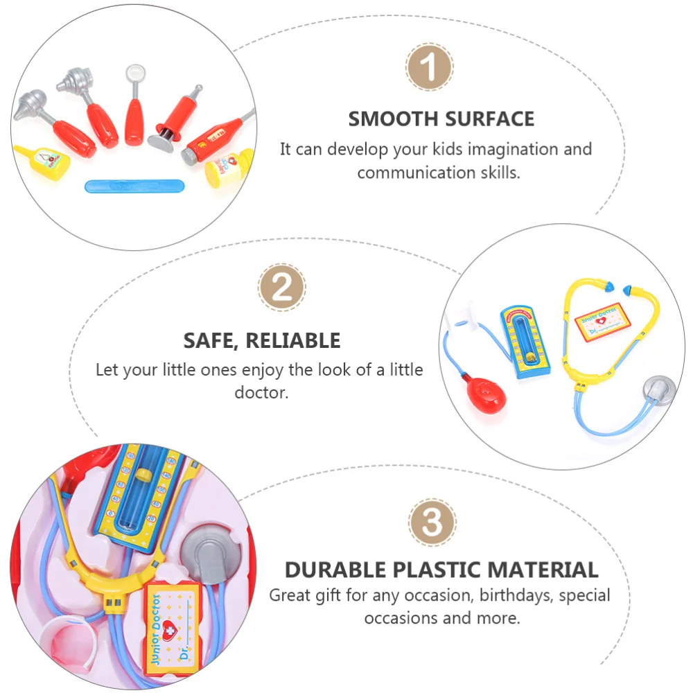 1 set of Role Play Simulated Medicine Box Portable Doctors Kit 
1 set of Role Play Simulated Medicine Box Portable Doctors Kit