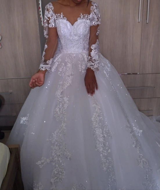 Long Sleeve Wedding Dress 2020 Romantic Beach A-Line Bridal Gowns Appliques Tulle Princess Vintage Bridal Gowns
Long Sleeve Wedding Dress 2020 Romantic Beach A-Line Bridal Gowns Appliques Tulle Princess Vintage Bridal Gowns