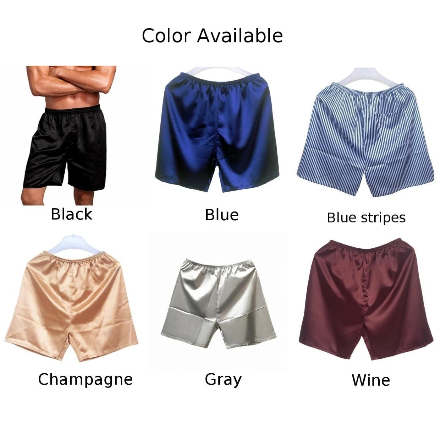 New Men' S Loose Sleepwear Sexy Underwear Satin Men Boxers Shorts Hombre Nightwear Shorts Comfortable Solid Color Men Sleepwear
New Men' S Loose Sleepwear Sexy Underwear Satin Men Boxers Shorts Hombre Nightwear Shorts Comfortable Solid Color Men Sleepwear