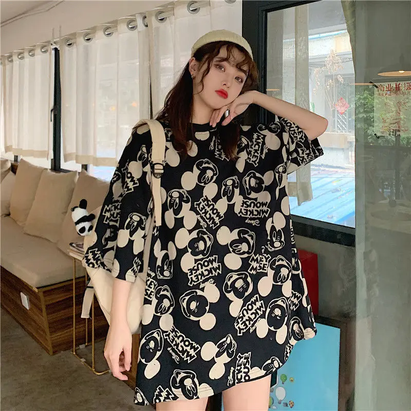 Mickey Mouse T Shirt Tops Women's Loose Kawaii Print T-Shirt Cartoon Streetwear Woman Summer Top Harajuku Tee Shirt Femme 2022
Mickey Mouse T Shirt Tops Women's Loose Kawaii Print T-Shirt Cartoon Streetwear Woman Summer Top Harajuku Tee Shirt Femme 2022