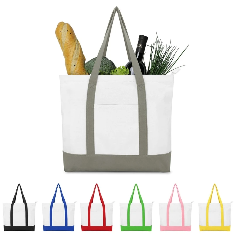 16oz Stylish Canvas Tote Bag with External and Internal Pockets Open Top Daily Essentials
16oz Stylish Canvas Tote Bag with External and Internal Pockets Open Top Daily Essentials