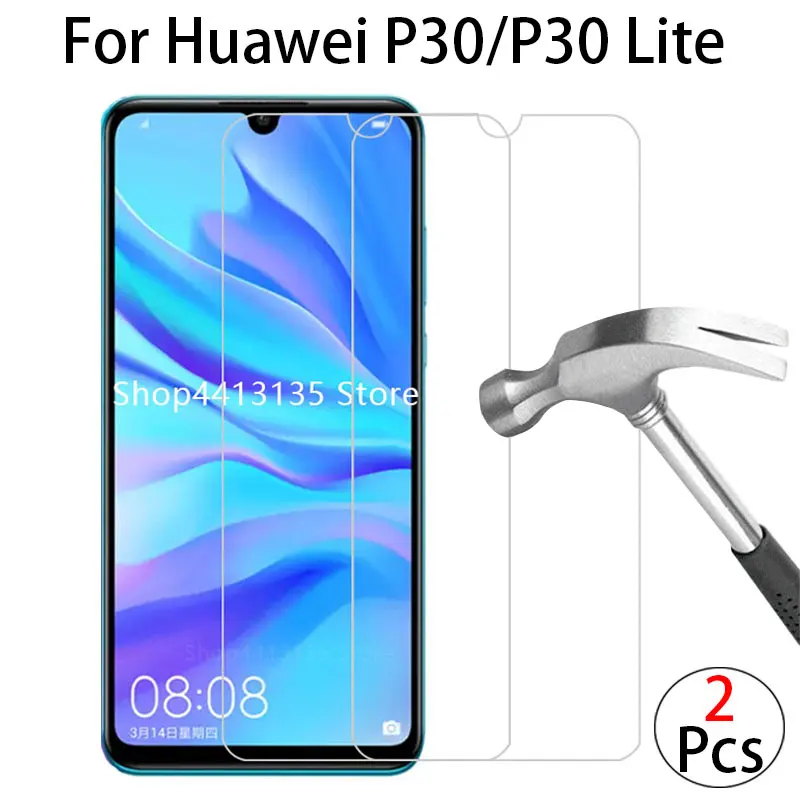 Чехол для huawei p30 lite чехол из закаленного стекла на p 30 light p30lite coque защита экрана huawey