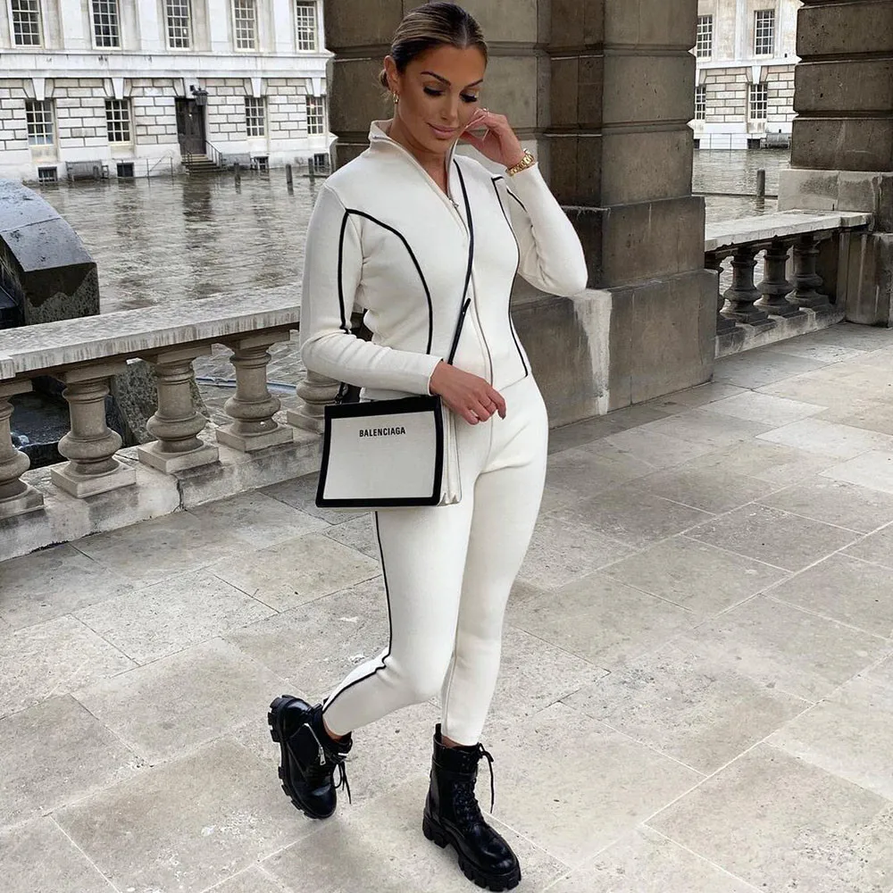 2 Piece Sets Womens Outfits Winter Zipper Stand Collar Jacket Top and Pencil Pants Tracksuit Sets Female Casual Sporty Outfits
2 Piece Sets Womens Outfits Winter Zipper Stand Collar Jacket Top and Pencil Pants Tracksuit Sets Female Casual Sporty Outfits