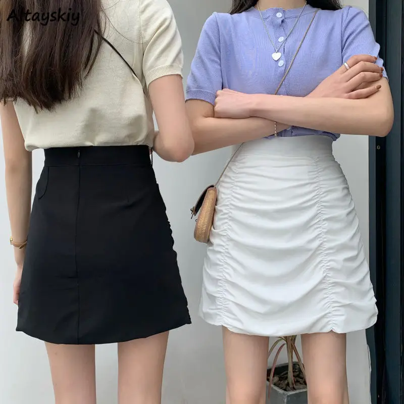 Women Folds Skirts Solid Bodycon Mini Slim Zipper Club-wear Fashionable Ulzzang Teenagers Fresh Students High Waist Summer Hot
Women Folds Skirts Solid Bodycon Mini Slim Zipper Club-wear Fashionable Ulzzang Teenagers Fresh Students High Waist Summer Hot