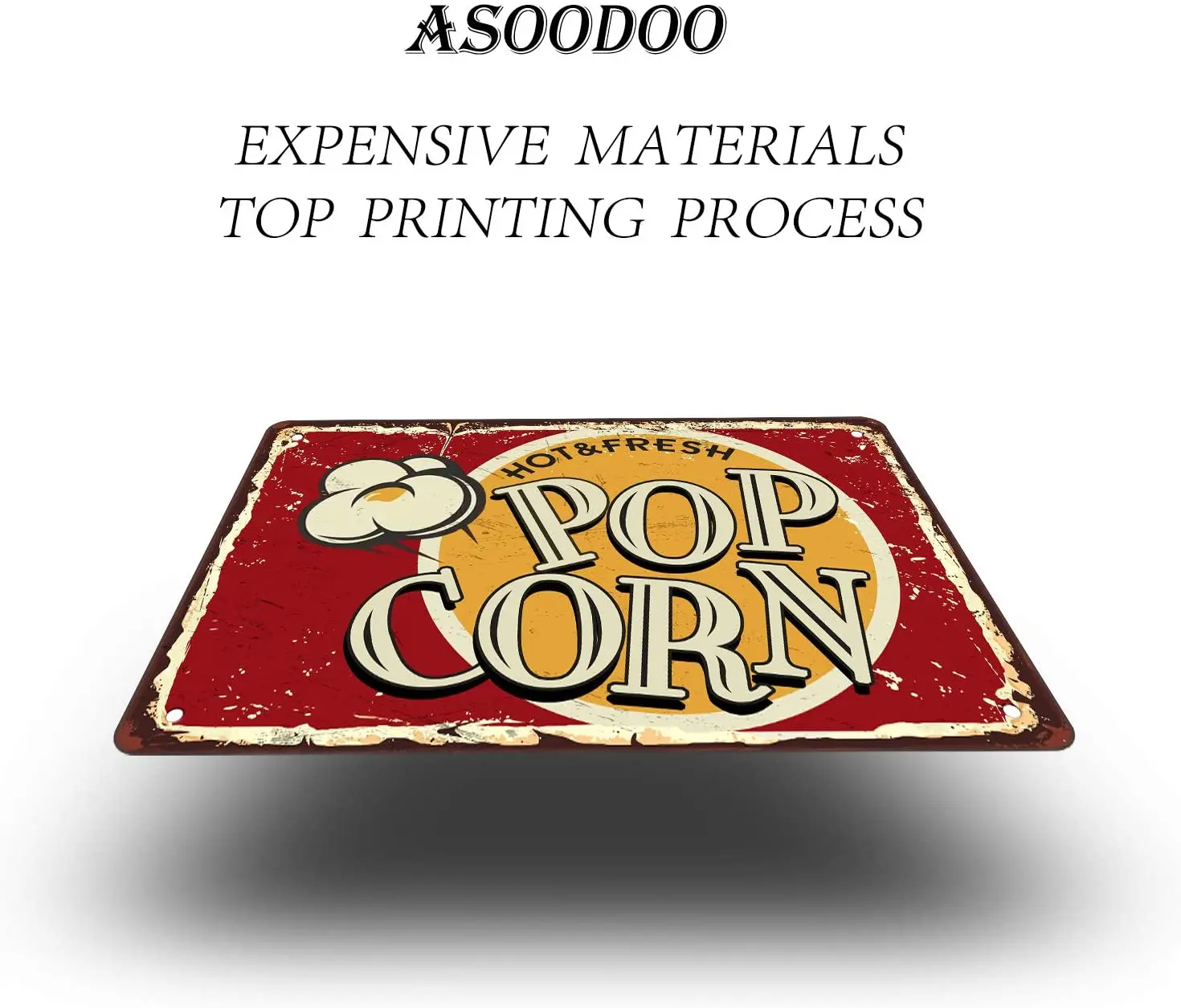 Asoodoo HOT& Fresh POP Corn Vintage Metal Tin Sign, Retro Sign Food and Snacks Wall Decor for Men Women,Bars,Restaurants Kitchen
Asoodoo HOT& Fresh POP Corn Vintage Metal Tin Sign, Retro Sign Food and Snacks Wall Decor for Men Women,Bars,Restaurants Kitchen