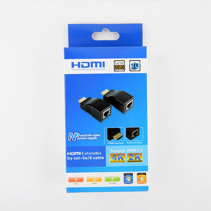 4k 2 pces 1080p hdmi-extensor compatvel sobre rj45 rede lan ethernet adaptador cat5e/6 cabo estender hdtv display at 30 metros
4k 2 pces 1080p hdmi-extensor compatvel sobre rj45 rede lan ethernet adaptador cat5e/6 cabo estender hdtv display at 30 metros