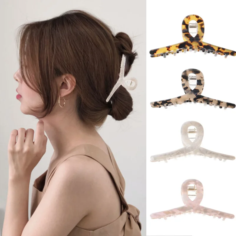 Leopard Acetate Big Hair Claw For Women Fashion Solid Color Crab Hair Clip Ponytail Hairpins Girl Hair Accessories Gift Headwear
Leopard Acetate Big Hair Claw For Women Fashion Solid Color Crab Hair Clip Ponytail Hairpins Girl Hair Accessories Gift Headwear