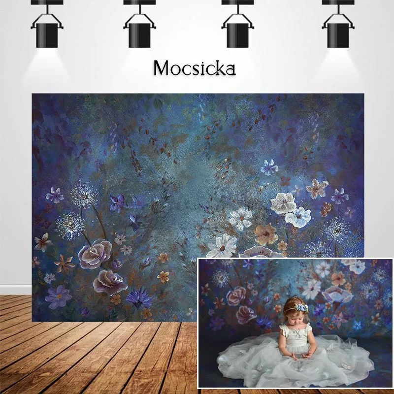Фон для фотосъемки новорожденных с абстрактным рисунком цветов MOCSICKA |