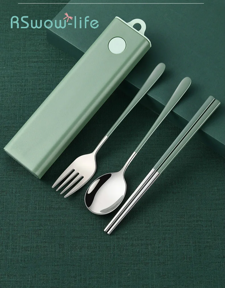 Stainless Steel Portable Cutlery Set Outdoor Camping Chopsticks Spoon Fork Three-Piece Student Home Kitchen Supplies
Stainless Steel Portable Cutlery Set Outdoor Camping Chopsticks Spoon Fork Three-Piece Student Home Kitchen Supplies