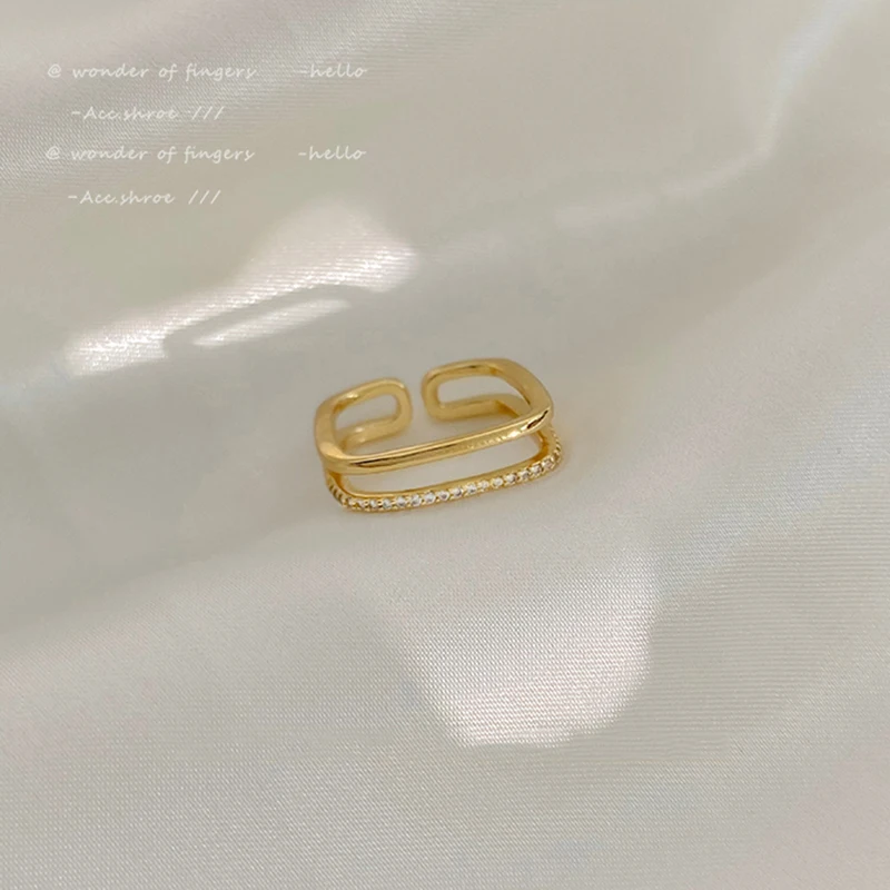 Simple Design Double Gold Square Rings For Woman Korean Fashion Jewelry Party Girl's Sexy Finger Accessories Student Gift Set
Simple Design Double Gold Square Rings For Woman Korean Fashion Jewelry Party Girl's Sexy Finger Accessories Student Gift Set