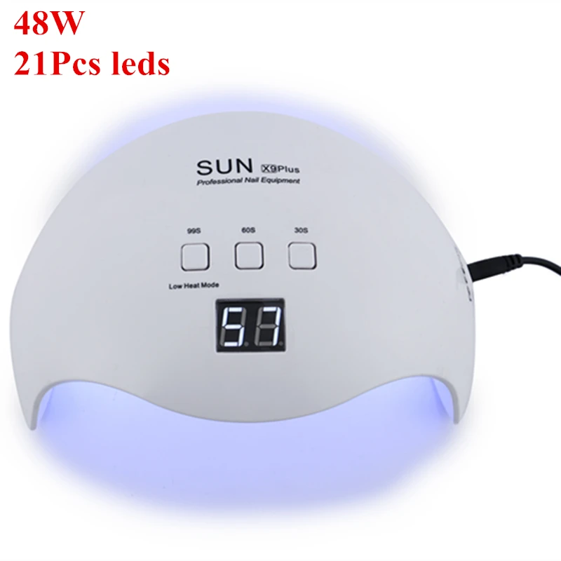

UV LED Nail Dryer 48W Gel Polish Curing Lamp with Bottom Timer LCD Display Quick Dry Lamp For Nails Manicure Tools