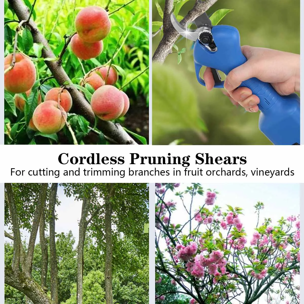 NEW Cordless Pruner Electric Pruning Shear Efficient Fruit Garden Fruit Tree Bonsai Cutter One-hand Power Garden Cutting Tool
NEW Cordless Pruner Electric Pruning Shear Efficient Fruit Garden Fruit Tree Bonsai Cutter One-hand Power Garden Cutting Tool