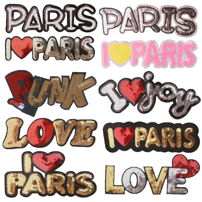 Golden Sequins Patch Embroidered Applications LOVE Badge Ironing Sewing Supplies Patches For Clothing Letters Needlework Sticker
Golden Sequins Patch Embroidered Applications LOVE Badge Ironing Sewing Supplies Patches For Clothing Letters Needlework Sticker