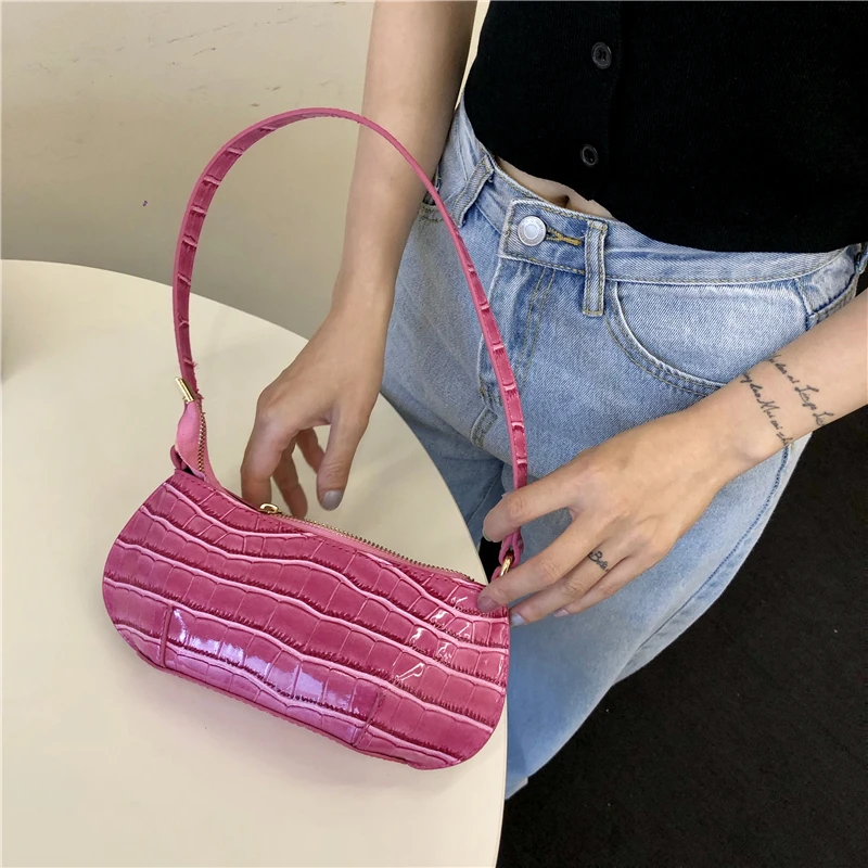 Vintage Design Women Baguette Purse Handbags Fashion Ladies Small Shoulder Bags Crocodile Pattern PU Leather Female Armpit Bag
Vintage Design Women Baguette Purse Handbags Fashion Ladies Small Shoulder Bags Crocodile Pattern PU Leather Female Armpit Bag