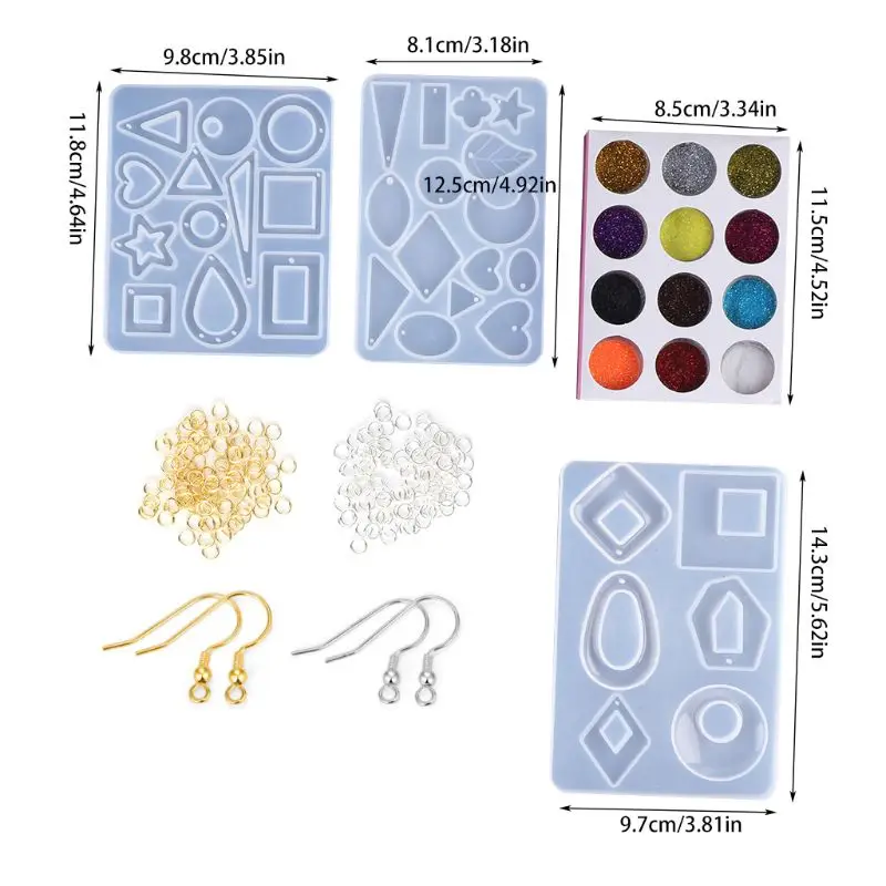 1 Set Fashion DIY Crystal Epoxy Mould Traditional Necklace Pendant Earrings Jewelry Making Silicone Mold Material Tool
1 Set Fashion DIY Crystal Epoxy Mould Traditional Necklace Pendant Earrings Jewelry Making Silicone Mold Material Tool
