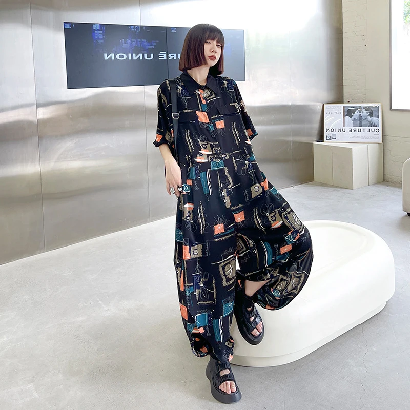 Комбинезон-карго женский с тропическим принтом, дизайнерский мешковатый ромпер с разрезом сбоку, модная одежда в Корейском стиле, Летняя же...
Комбинезон-карго женский с тропическим принтом, дизайнерский мешковатый ромпер с разрезом сбоку, модная одежда в Корейском стиле, Летняя же...