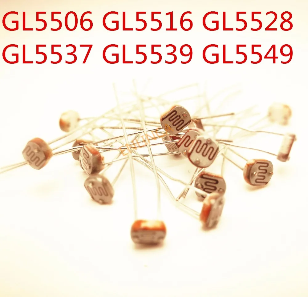 

6Value*20pcs GL5506 GL5516 GL5528 GL5537 GL5539 GL5549 5506 5516 5528 5537 5539 Photo Light Sensitive Resistor Photoresistor Kit