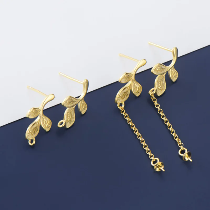 2pcs/lot 925 Sterling Silver Floral Women Stud Earrings Plated Gold Semi-finished Eardrop Dangler Connectors DIY Jewelry Making
2pcs/lot 925 Sterling Silver Floral Women Stud Earrings Plated Gold Semi-finished Eardrop Dangler Connectors DIY Jewelry Making