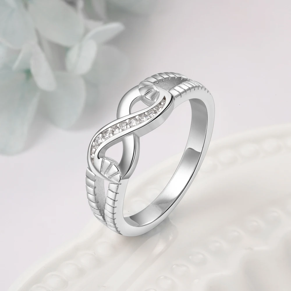 Silver Color Infinity Ring Cubic Zirconia CZ Eternity Rings for Women Size 5 6 7 8 9 10 Trendy Fashion Jewelry Gift for Women
Silver Color Infinity Ring Cubic Zirconia CZ Eternity Rings for Women Size 5 6 7 8 9 10 Trendy Fashion Jewelry Gift for Women